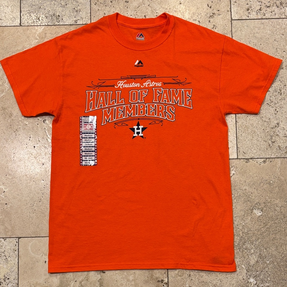 Houston Astros - Majestic Orange Hall of Fame - Medium T-Shirt
